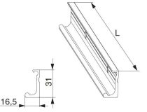 POJEZDOVÁ LIŠTA SPODNÍ PRO SKB-S/SE/Z L=6070MM, STŘÍBRNÁ