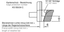 Koncovka KS 550/24 C (15°-20°) levá hnědá (Spree 24 OF)