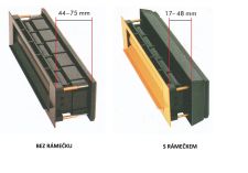 Distanční plastový rámeček vhozu F-27 menší, černý