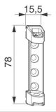 LOŽISKO NŮŽEK PVC S 3MM POZIČNÍMI ČEPY 80KG RAL9016