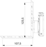 Spodní křídlové ložisko DT130 pro balkonové dveře s ÜV 12/18-9, pravé - používá se u BD s AL prahem