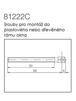 Prodlužovací šroub řetězu Sintesi 2000 pro PVC + dřevo 58mm
