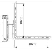 Rohové ložisko křídlový díl DT 130kg s ÜV 12/18-13 levé