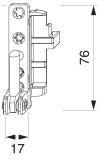 Spodní rámové ložisko DT130 pro balkonové dveře 12/18, levé - používá se u BD s AL prahem