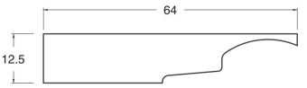 Vyrovnávací díl prahu TRANSIT S=76-108 mm, H=12,5 mm (pár) černý