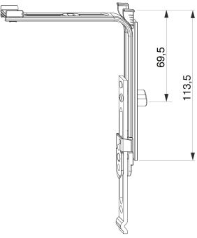 Rohový převod MM svislý prodloužitelný 1 VZ FFH 750-2.450