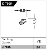 Těsnění DI 7605 pro okapnice křídlové FP 7605, černé