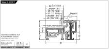 Balkonový práh Weser-A 51/32-TI EV1, pro ven otevíravé balkonové dveře