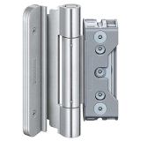 Dveřní závěs Baka Protect 3D 4040 FD - pro dveře s přídavným těsněním, stříbrný pozink, dvoudílný, seřizovatelný ve 3 rovinách