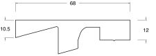 Vyrovnávací díl prahu Transit S=68 (ks), černý