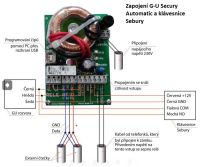 NP12RFID zapojení G-U Secury Automatic a klávesnice Sebury