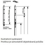 Neu - horní/spodní zástrč dveřní štulpové lišty U30x10,270mm, levá GU 6-35765-62-L-1