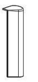 Krytka pro křílový díl spodního ložiska PVC a DT, pravá, černá