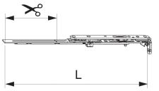 Nůžky MM montované se spárovým větráním 400 FFB 320-400, pravé