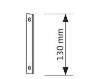 Falešné, hranaté ukončení zámků Secury Automatic, 16/130mm (pro kliku 1020mm) 9-48686-01-0-1