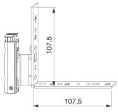 Rohové ložisko křídlový díl DT 130kg s ÜV 12/18-9 levé