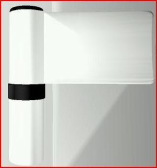 Dveřní pant KT-V 6R, 15-20mm, 160kg, RAL9016 bílý