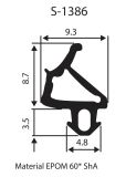 Těsnění do PVC oken, profil PLASTMO-UNI, rám/křídlo, černé