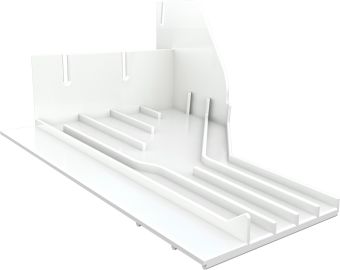 Odvodňovací modul DELTA, pro parapet GS25 hl.340mm, pravý, bílý