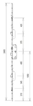 Z-TS zámek i.S. LM92 DM45 2háky+2SZ štulp 20 šíře 2.400