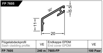 Křídlová okapnice FP 7605, blank