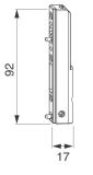 Rohové ložisko PVC 120kg 3mm s čepy RAL9016-S