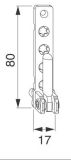 ROHOVÉ LOŽISKO RÁMOVÉ PVC 120KG, ČEPY 7MM