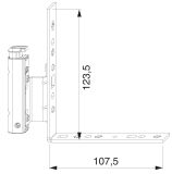 Spodní křídlové ložisko DT130 pro balkonové dveře s ÜV 12/18-9, levé - používá se u BD s AL prahem