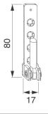 ROHOVÉ LOŽISKO RÁMOVÉ PVC 100KG, 3MM