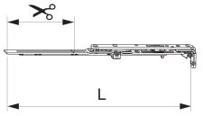 Nůžky MM montované se spárovým větráním 400 FFB 320-400, levé
