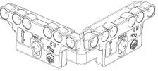 MONTÁŽNÍ ŠABLONA PRO ROHOVÉ LOŽISKO 130 KG 3MM ČEPY GL.BB./TREND