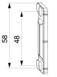 PŘÍTLAČNÝ PANT SKRYTÝ, RÁMOVÝ DÍL, DŘEVO FT18/9V (v kombinaci s 215577)