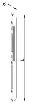 Hlavní protikus zámku pro dřevěné dveře, 4mm/20mm, 