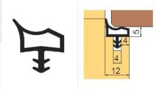 L 3302 Těsnící profil do zárubní 12mm PVC béžový (původně L 3002)