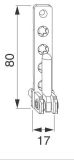 ROHOVÉ LOŽISKO RÁMOVÉ PRO PVC S 7MM ČEPY, 120KG