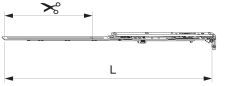 Nůžky MM montované se spárovým větráním 600 FFB 401-600, levé