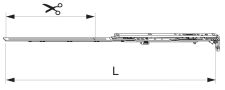 Nůžky MM montované se spárovým větráním 600 FFB 401-600, pravé