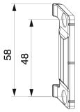 PŘÍTLAČNÝ PANT SKRYTÝ, RÁMOVÝ DÍL, DŘEVO FT24/13V (v kombinaci s 215577)