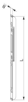 Hlavní protikus zámku pro dřevěné dveře, 4mm/18mm, 